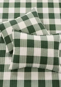 Cross Stitch Bright White Reversible Quilt Set