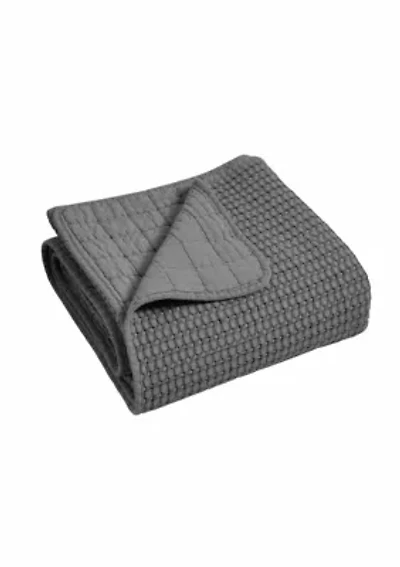 Mills Waffle Red Quilted Throw