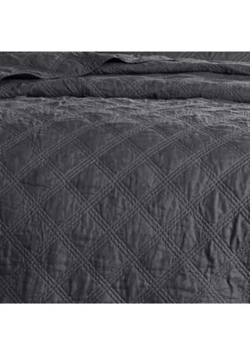 French Flax Washed Linen Quilt