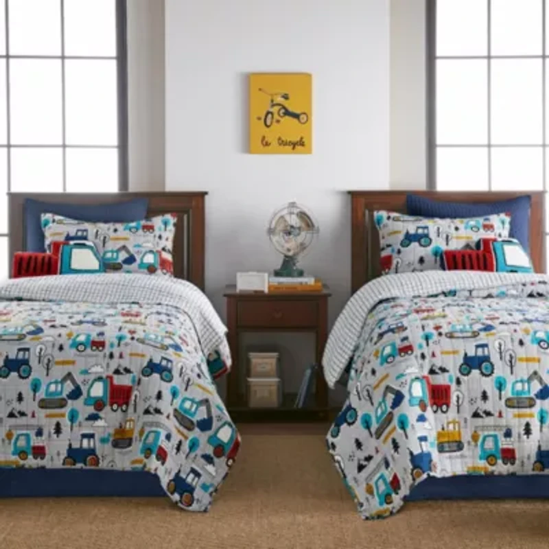 Mod Trucks Twin Quilt Set