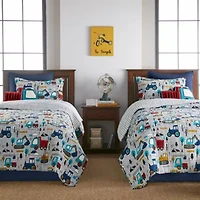 Mod Trucks Twin Quilt Set