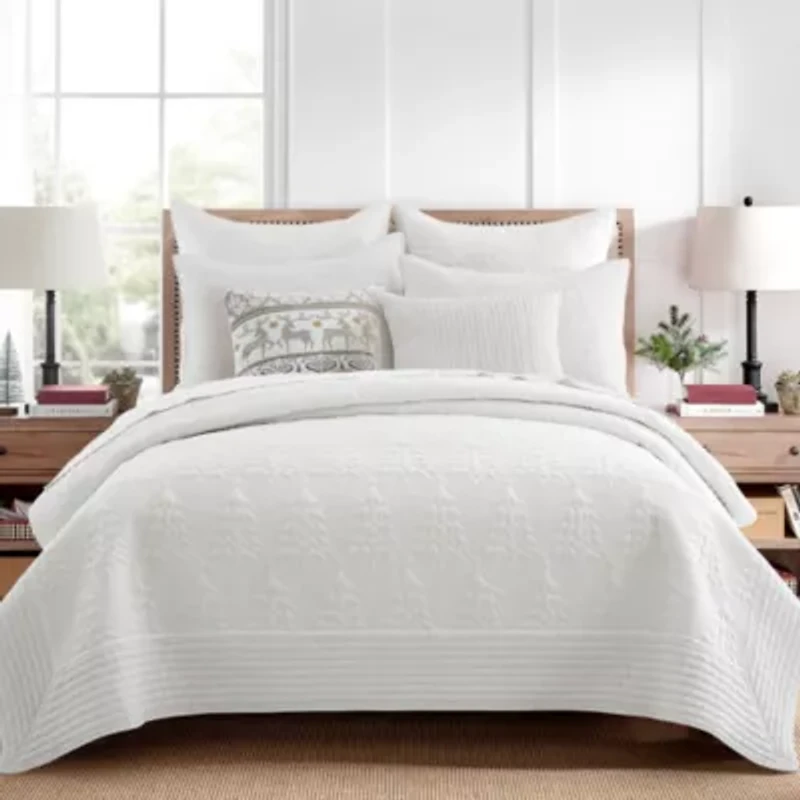 O Christmas Tree White Quilt Set