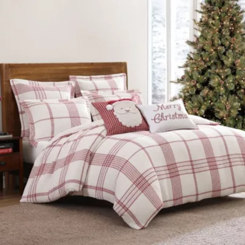 Peppermint Plaid Duvet Cover Set