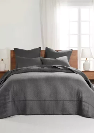 Cross Stitch Chambray Bedspread Set