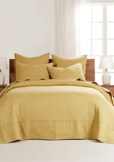 Cross Stitch Chambray Bedspread Set
