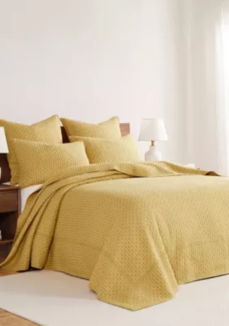 Cross Stitch Chambray Bedspread Set