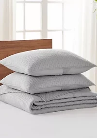 Cross Stitch Chambray Bedspread Set