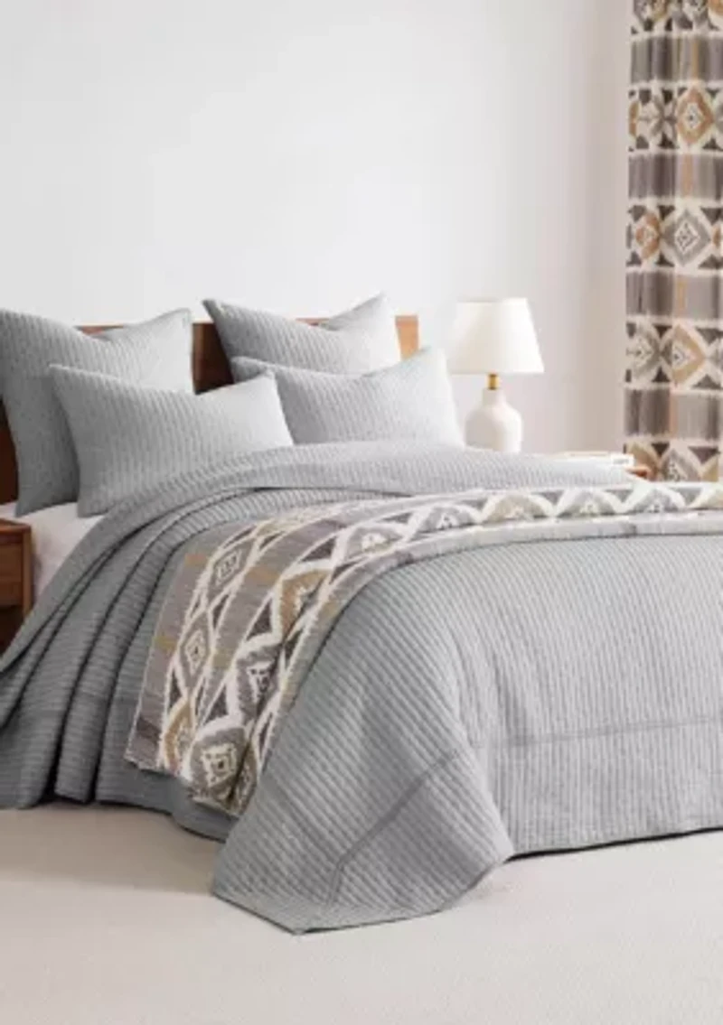 Cross Stitch Chambray Bedspread Set