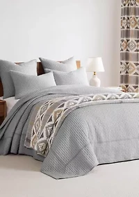 Cross Stitch Chambray Bedspread Set