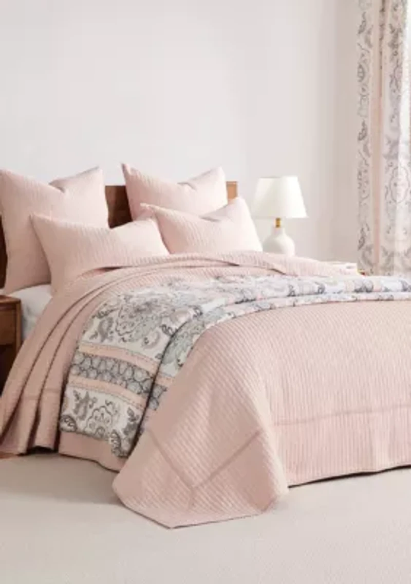 Cross Stitch Chambray Bedspread Set