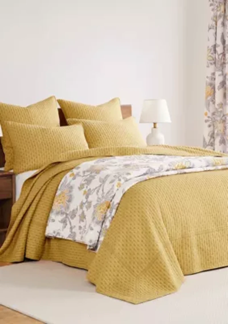 Cross Stitch Chambray Bedspread Set