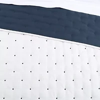 Embroidered Swiss Dot Quilt Set