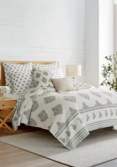 Kamira Ochre Quilt Set
