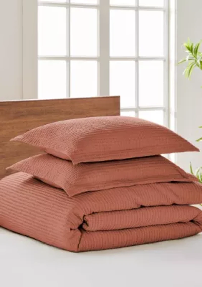 Cloud Waffle Comforter Set