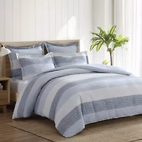 Sand Stripes Blue Twin 2pc Comforter Set