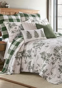 Winter Sleigh Ride Red Quilt Set