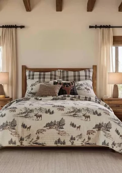 Lodge Toile Quilt Set