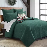O Christmas Tree Green  Quilt Set