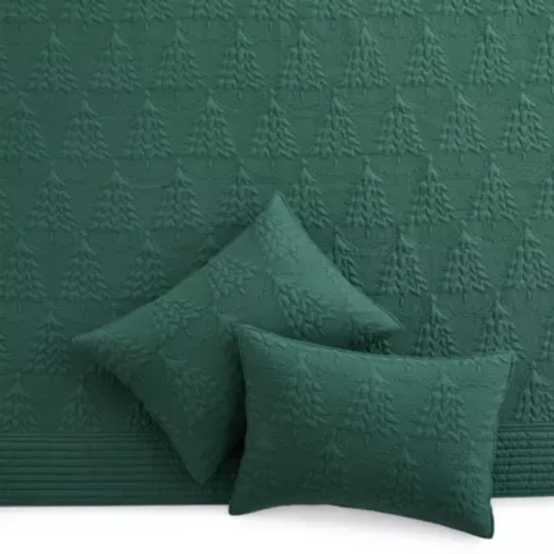 O Christmas Tree Green  Quilt Set