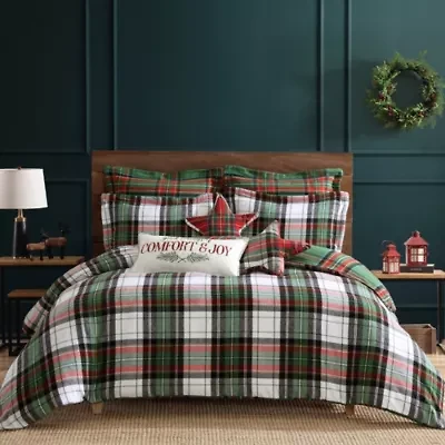 Spencer Plaid Green Comforter Set