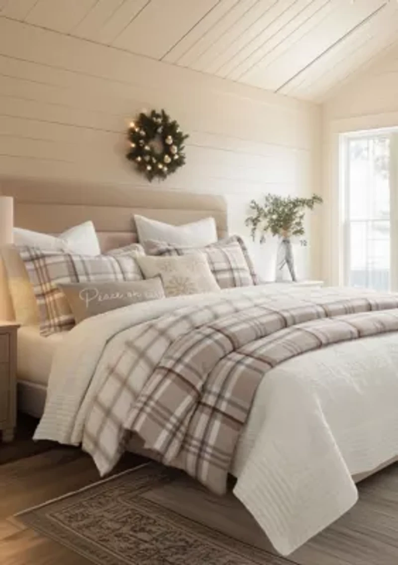Spencer Plaid Green Comforter Set