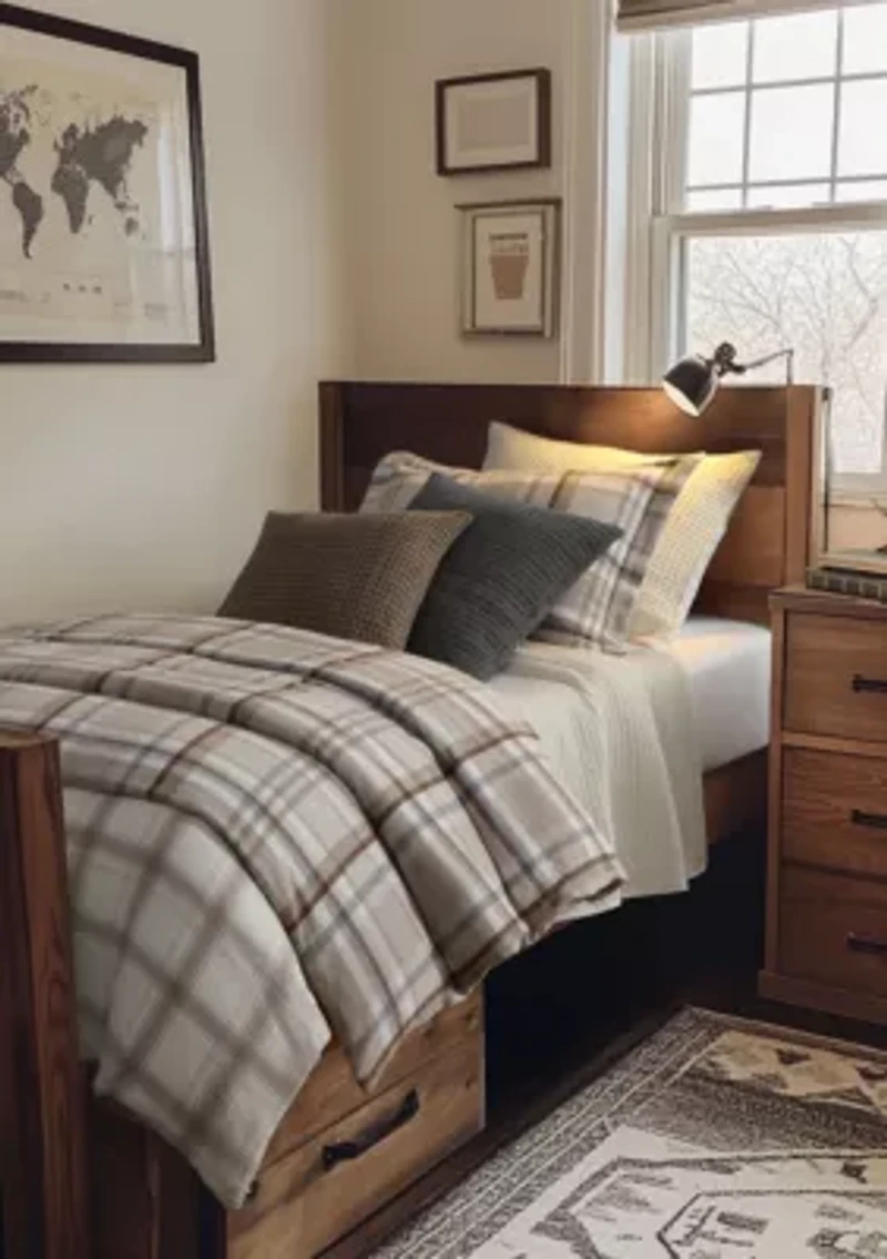 Spencer Plaid Green Comforter Set