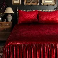 Caserta Velvet Red Bedspread