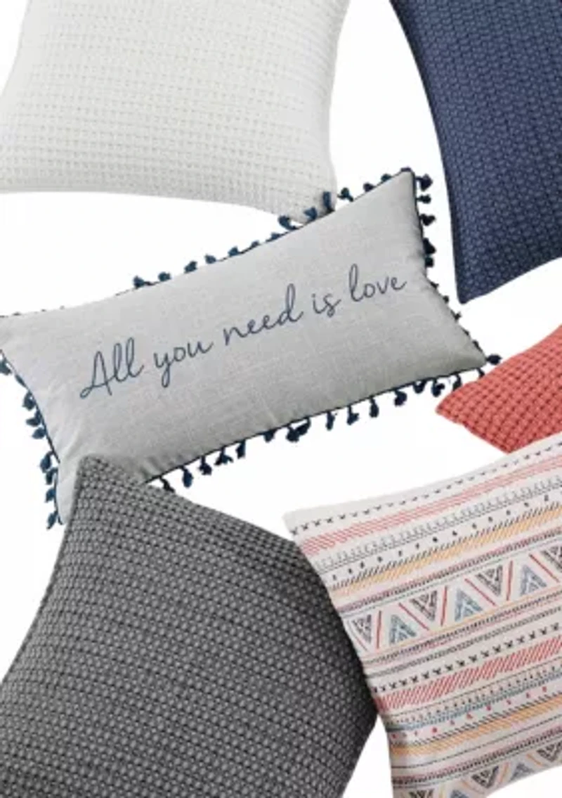 Mills Waffle Square Pillow