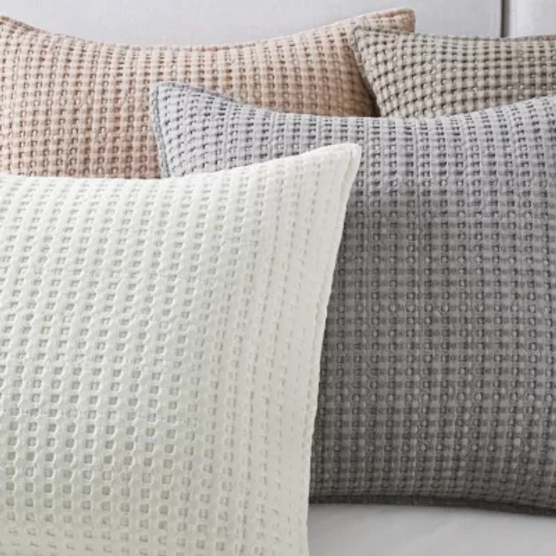 Mills Waffle Square Pillow
