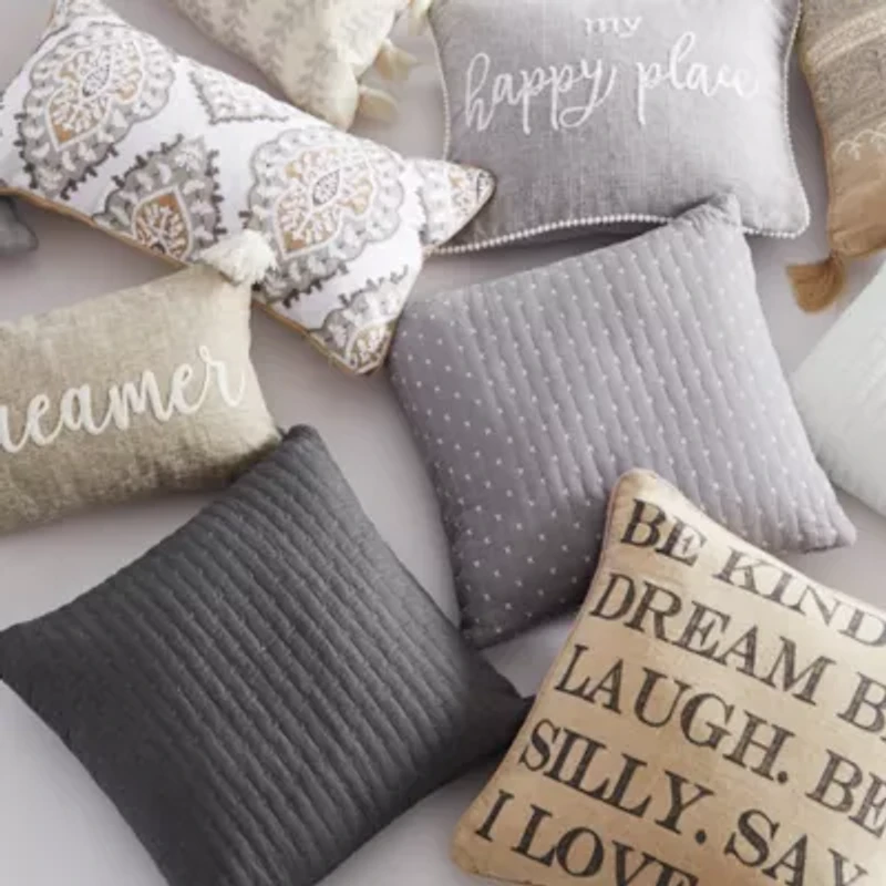 Cross Stitch Square Pillow 18x18