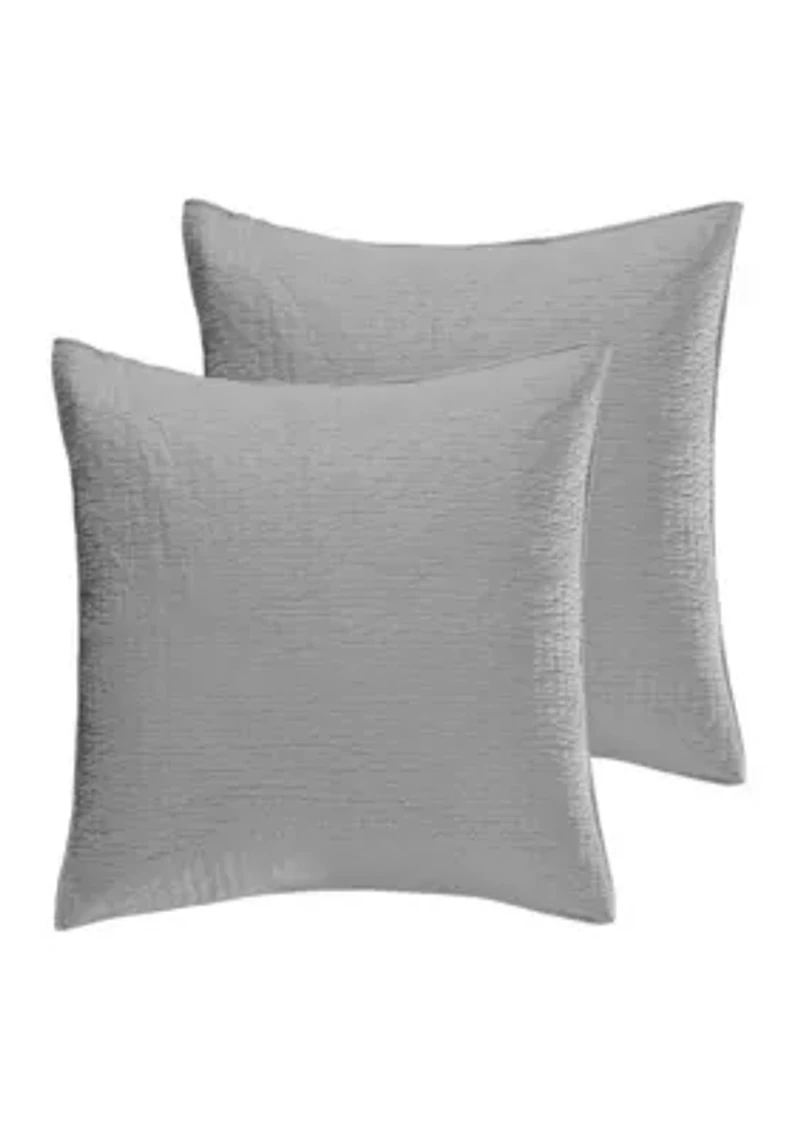 Cross Stitch Euro Sham Set of 2