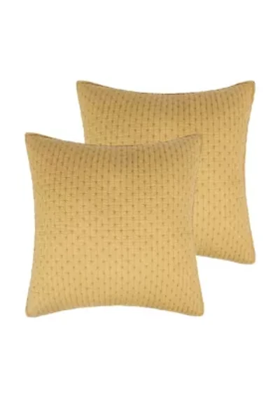 Cross Stitch Euro Sham Set of 2