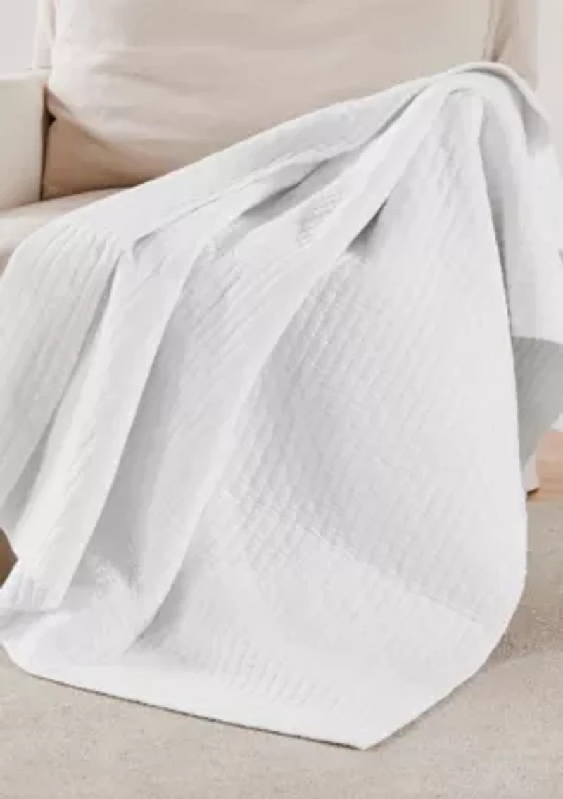 Cross Stitch Quilted Throw