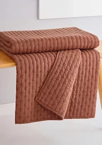 Cross Stitch Quilted Throw