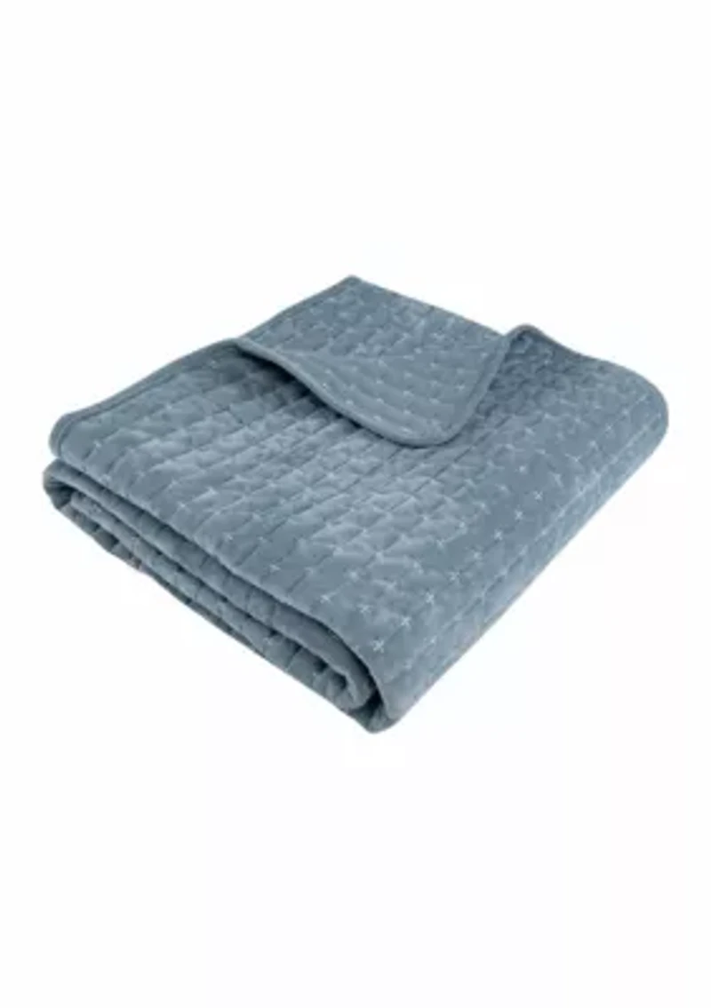 Velvet Stitch Quilted Throw