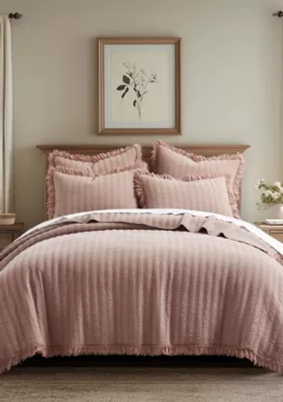 Wilhemina Dusty Rose Quilt Set