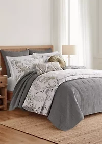 Cloud Waffle Undyed Cream Quilt Set