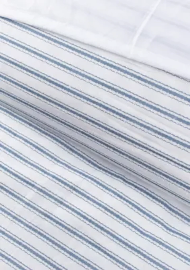 Tobago Stripe Blue Duvet Cover Set
