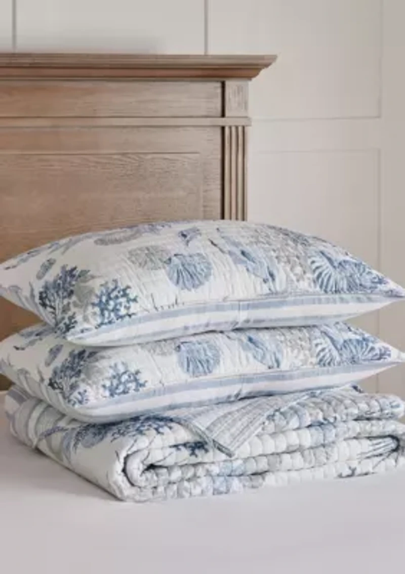 Coral Landing Quilt Set