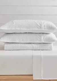 Cross Stitch Sea White Quilt Set