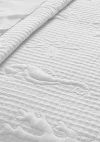 Cross Stitch Sea White Quilt Set