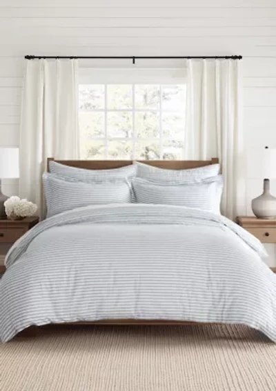 Tobago Stripe Blue Comforter Set