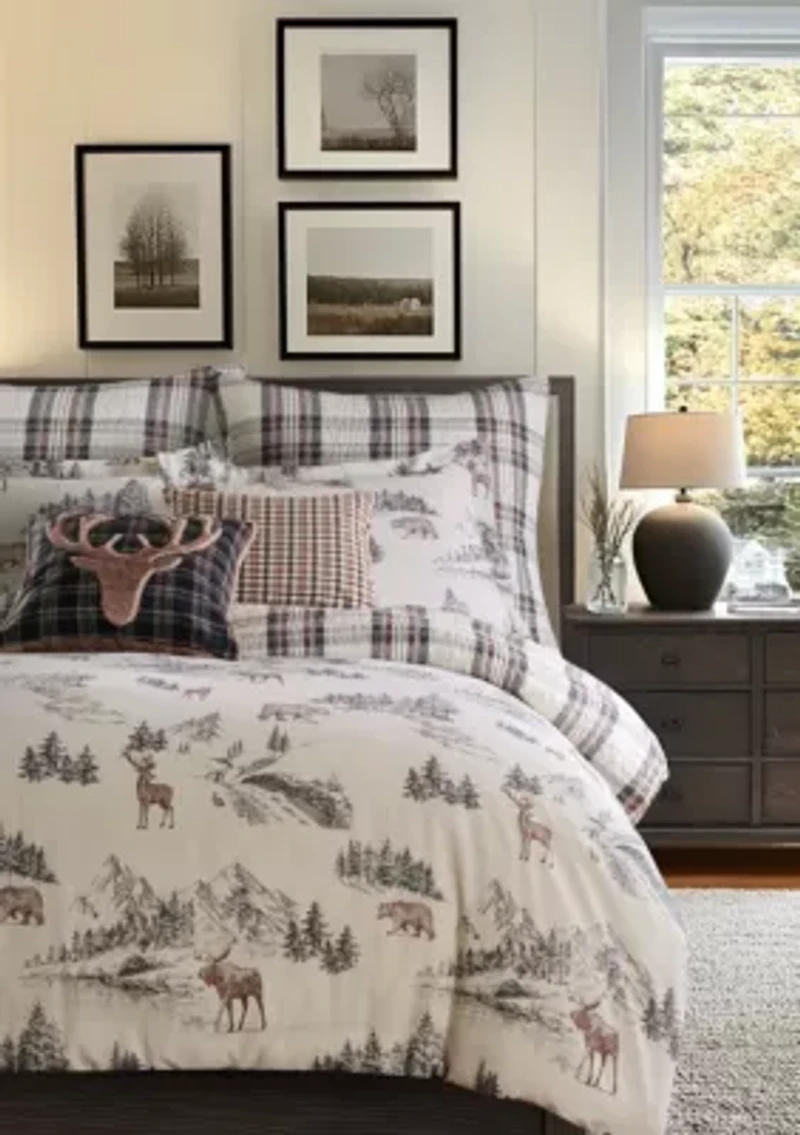 Lodge Toile Comforter Set