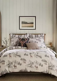 Lodge Toile Duvet Cover Set