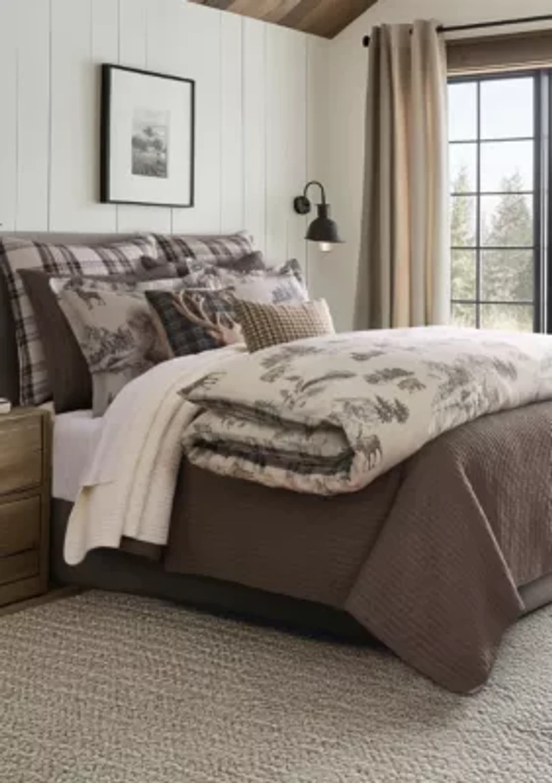 Lodge Toile Duvet Cover Set