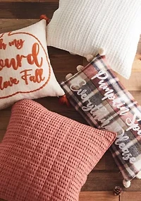 Mills Waffle Square Pillow