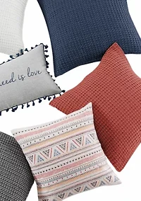 Mills Waffle Square Pillow