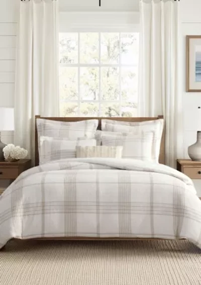 Waffle Plaid Comforter Set