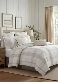 Waffle Plaid Comforter Set