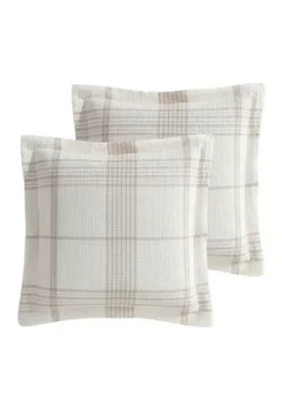Waffle Plaid Euro Sham Set of 2